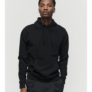 Sanvt Black French Terry Hoodie Size XL 100% Cotton Luxury Basic